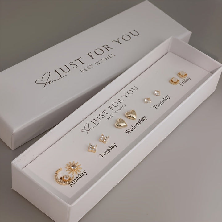 Elegant 18k Gold Earring gift box