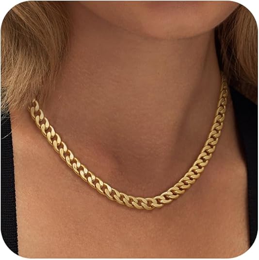 Sophisticated Chunky Gold Cuban Link Necklace