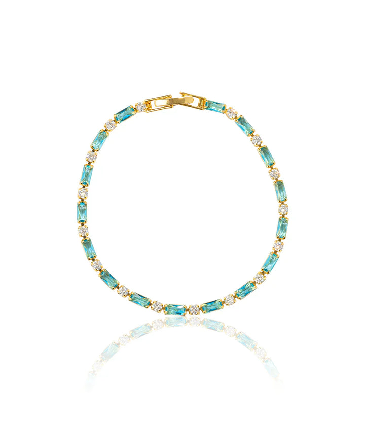 Timeless Gold Natural Turquoise Bracelet