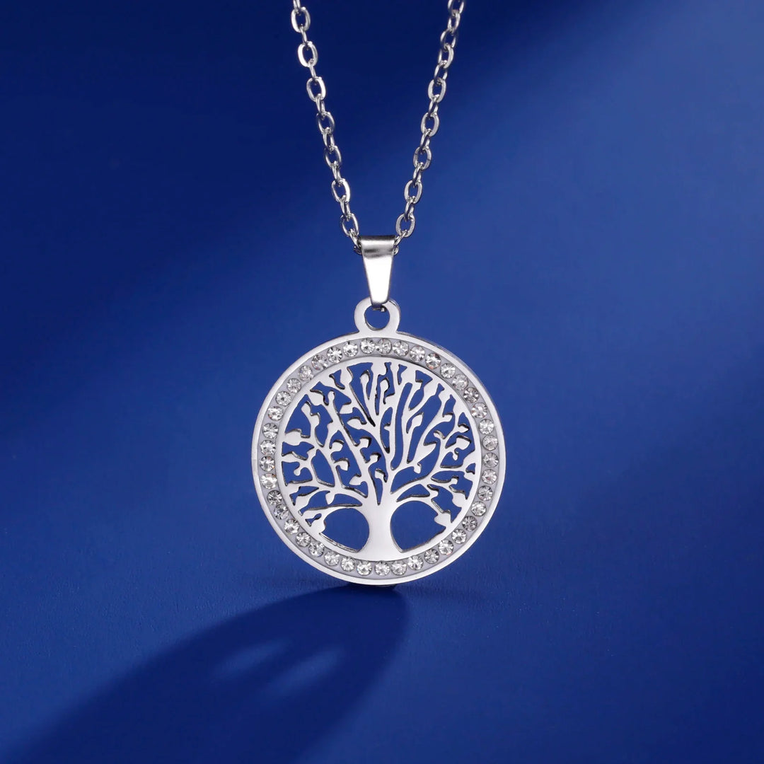 Shining Tree of Life Round Pendant