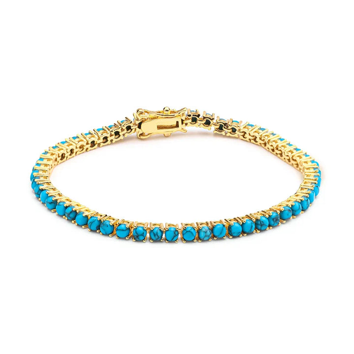 Elegant Gold Turquoise Chain Bracelet