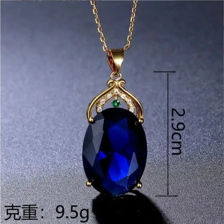 Sophisticated Crystal and Opal Drop Pendant Necklace