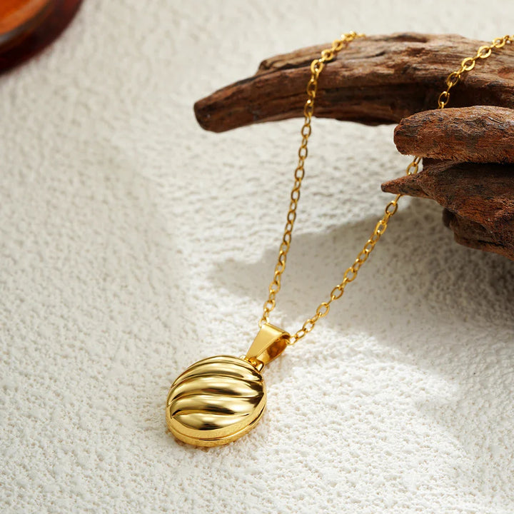 Antique Oval Stainless Steel Photo Locket