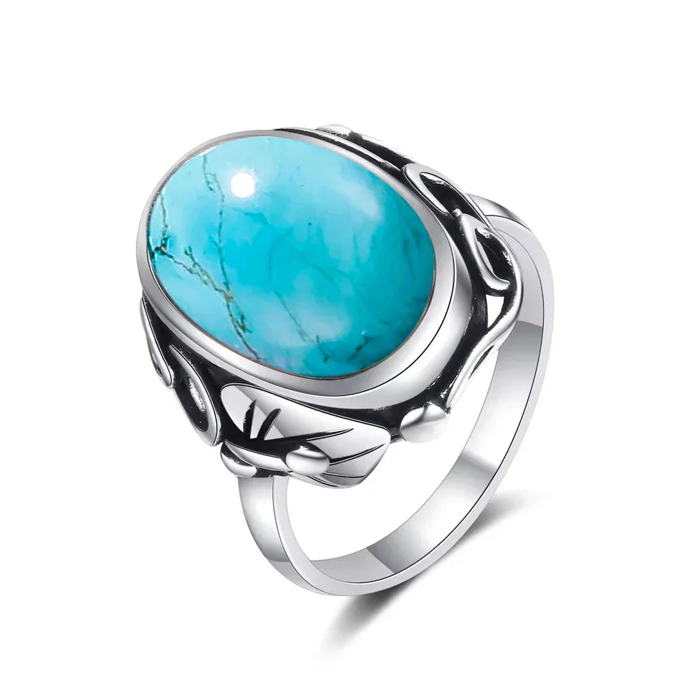 Vintage Sterling Silver Turquoise Statement Ring