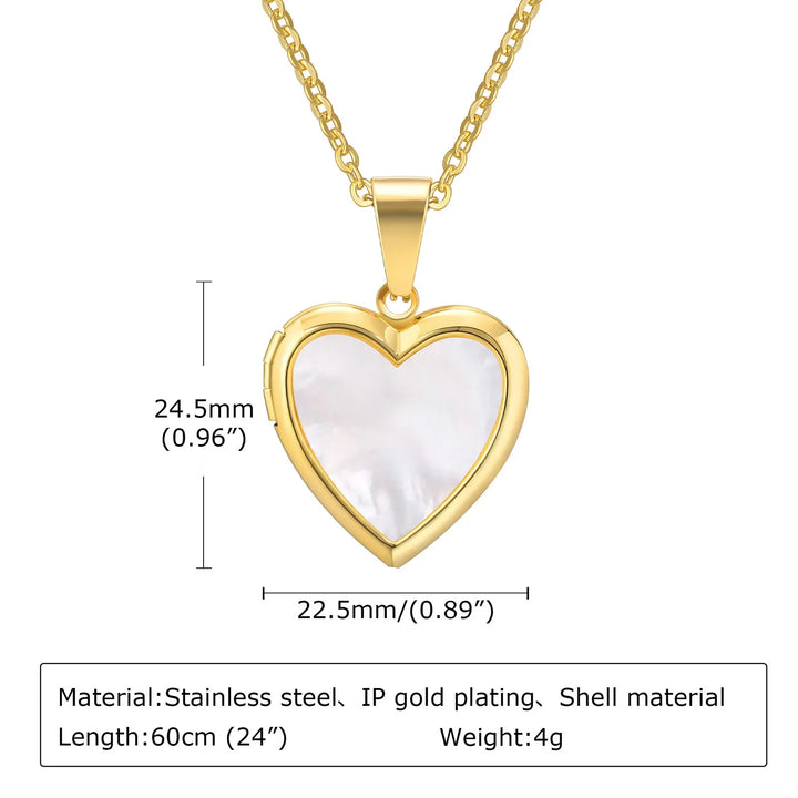 Sophisticated Stainless Steel Heart Photo Locket