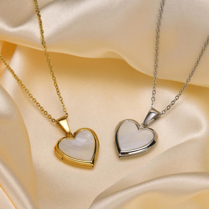 Sophisticated Stainless Steel Heart Photo Locket