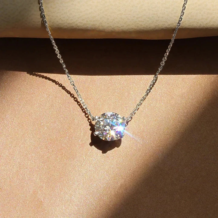 Elegant Crystal Solitaire Necklace