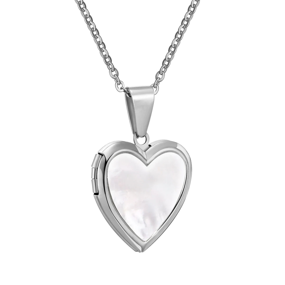 Sophisticated Stainless Steel Heart Photo Locket
