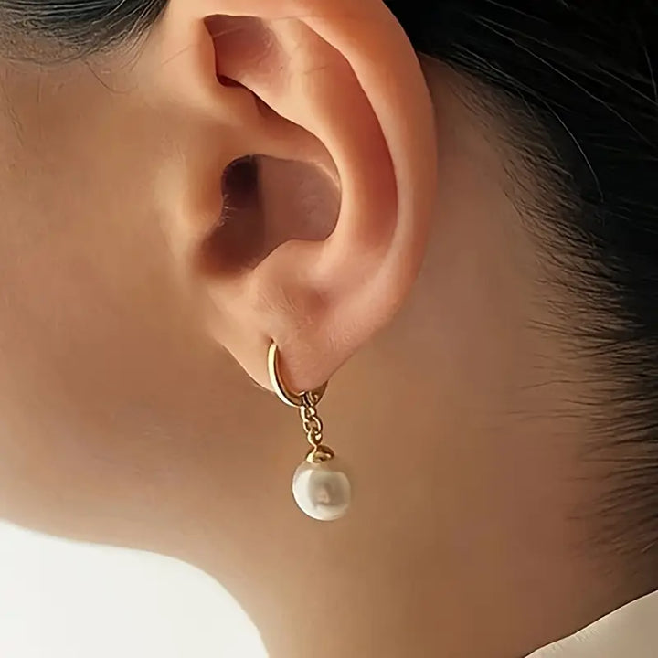 Elegant Golden Grace Pearl Jewellery Set