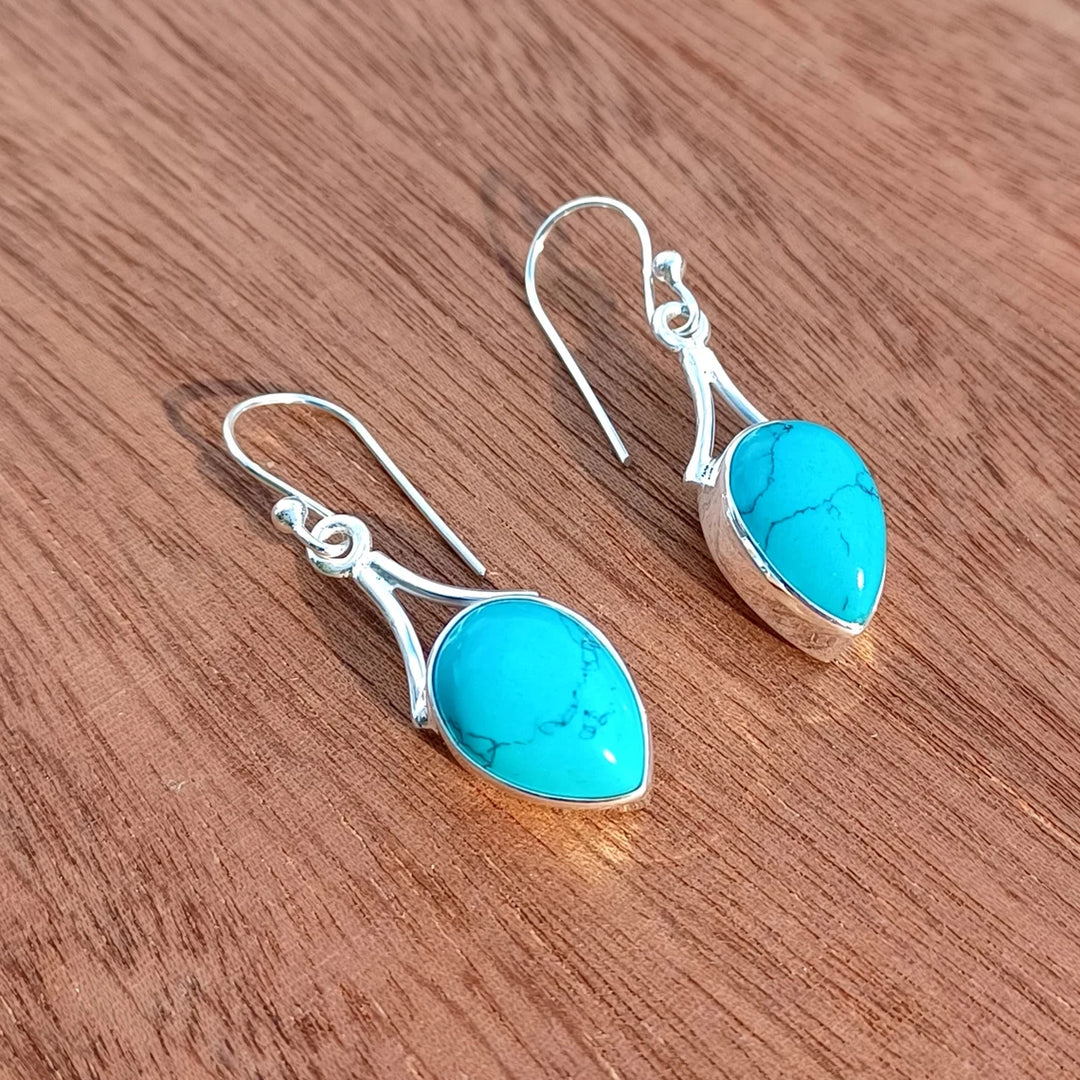 Teardrop Turquoise Earrings