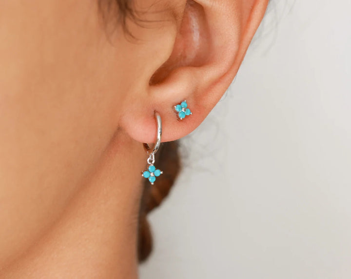 Turqoise Flower Earrings