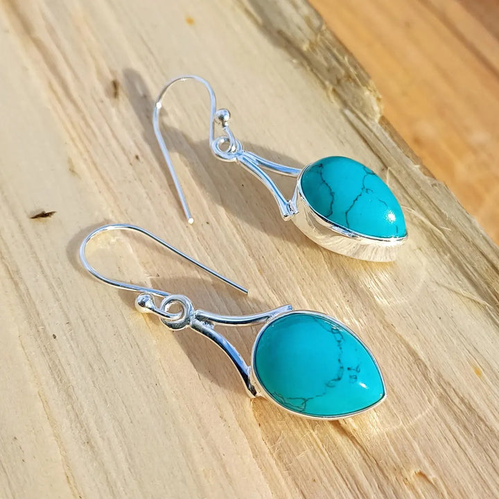 Teardrop Turquoise Earrings